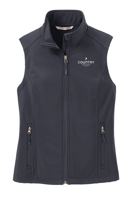 Women's Port Authority Core Soft Shell Vest (Logo) - Country Inn & Suites