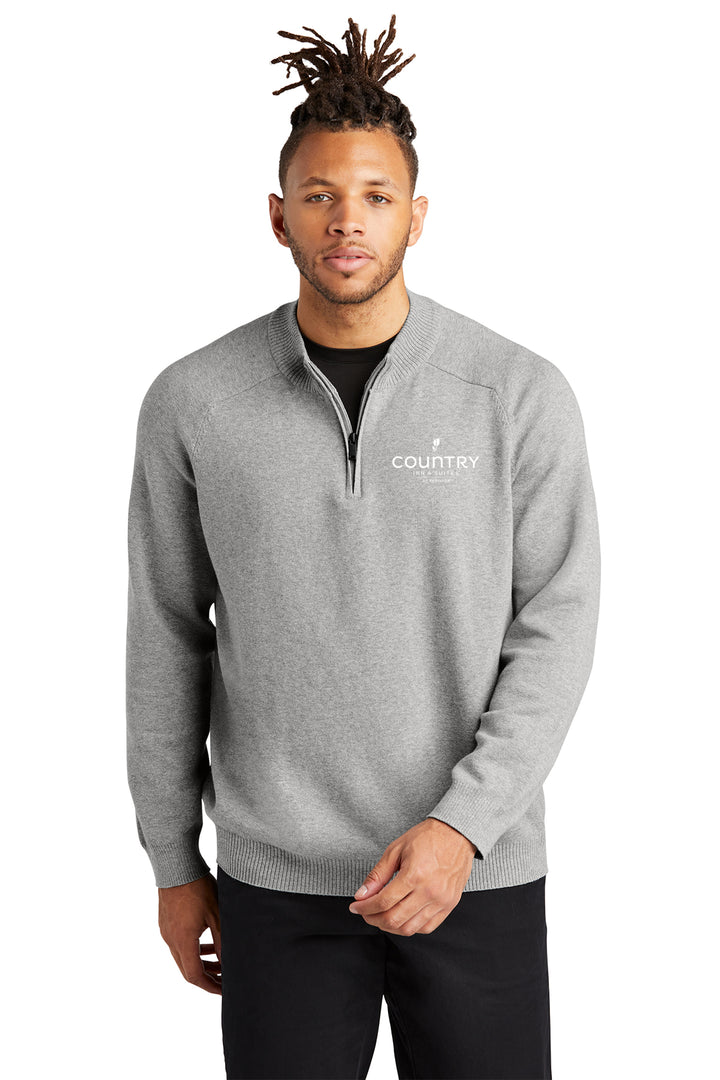 Men's 1/4-Zip Sweater (Logo) - Country Inn & Suites