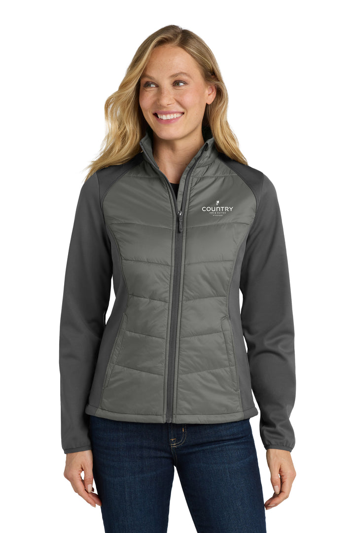 Women's Port Authority Hybrid Soft Shell Jacket (Logo) - Country Inn & Suites