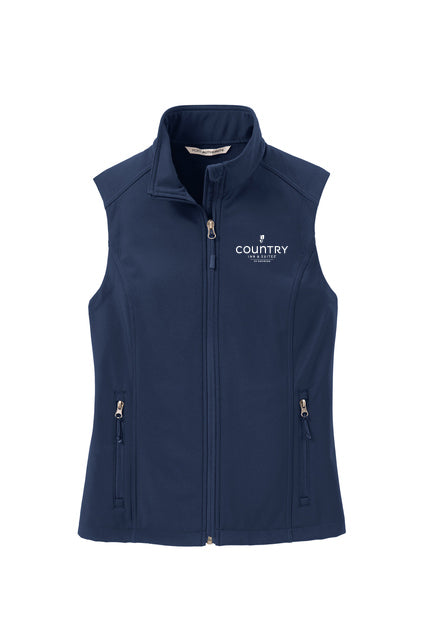 Women's Port Authority Core Soft Shell Vest (Logo) - Country Inn & Suites