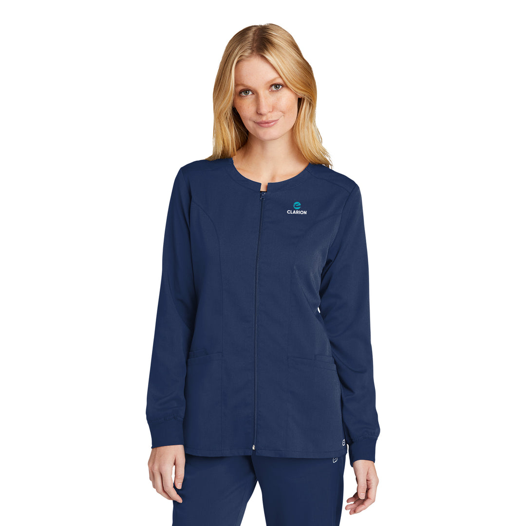 Chaqueta médica Premiere Flex con cremallera completa para mujer - Clarion