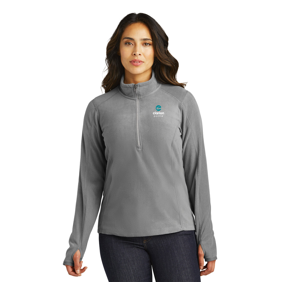 Chaqueta de micropolar con cremallera media para mujer - Clarion Pointe