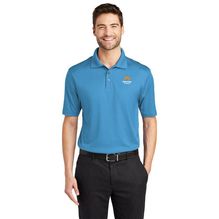 Polo de alto rendimiento en jacquard para hombre - Suburban Studios