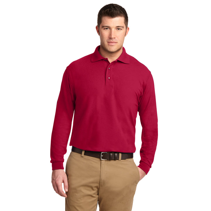 Men's Silk Touch Polo - Long Sleeve - Econo Lodge