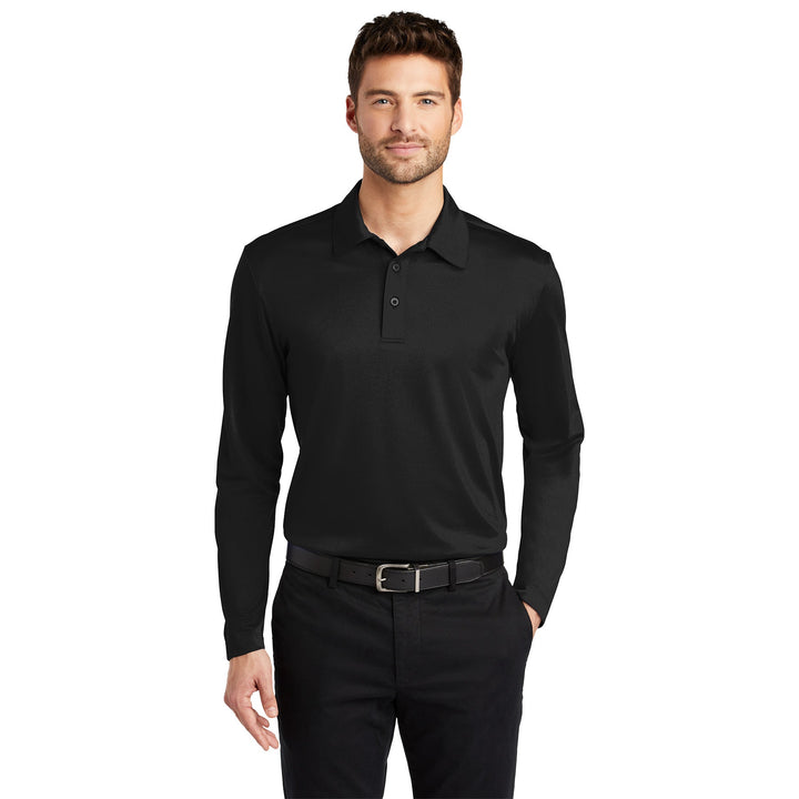 Men's Silk Touch Performance Polo - Long Sleeve - Americas Best Value Inn