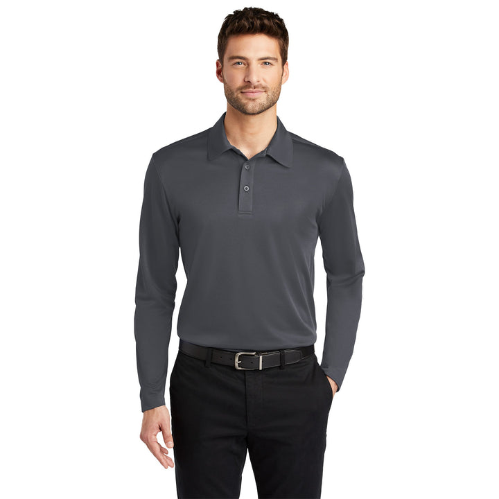 Men's Silk Touch Performance Polo - Long Sleeve - Americas Best Value Inn
