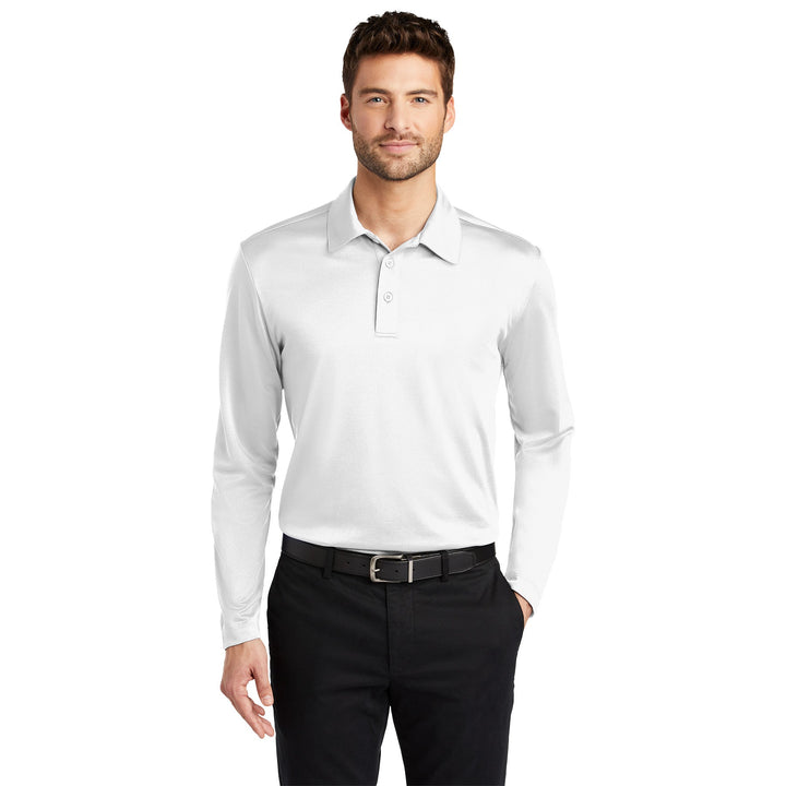 Men's Silk Touch Performance Polo - Long Sleeve - Americas Best Value Inn