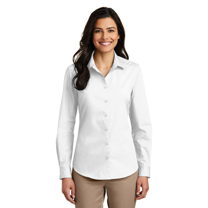 Women's Long Sleeve Carefree Poplin Shirt - Red Lion Inn & Suites