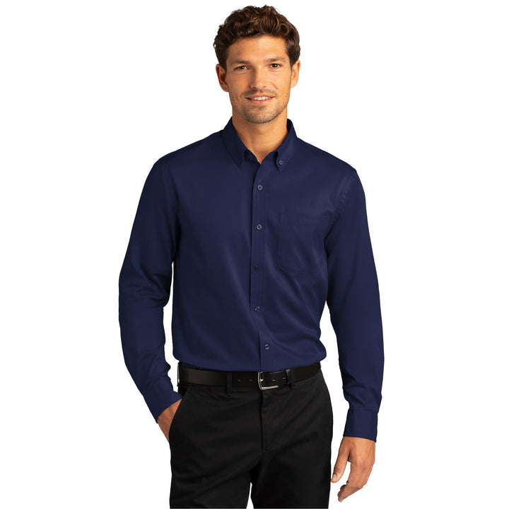 Men's Long Sleeve Superpro Twill Shirt (No Logo) - Country Inn & Suites