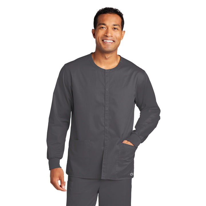 Wink® Unisex WorkFlex Snap-Front Scrub Jacket (No Logo) - Country Inn & Suites