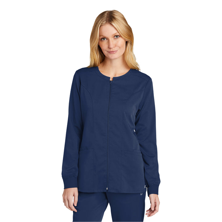 Chaqueta médica Premiere Flex con cremallera completa para mujer - Rodeway Inn