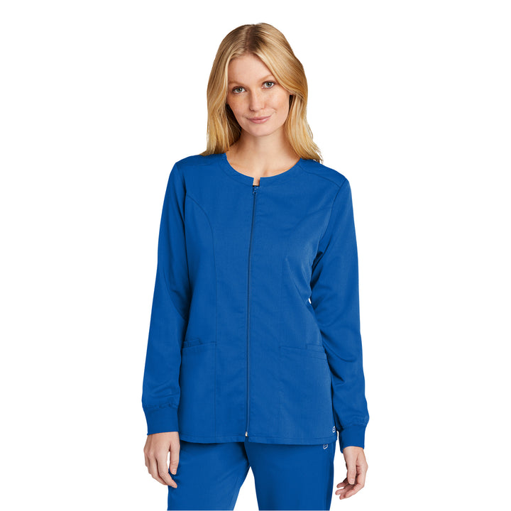Chaqueta médica Premiere Flex con cremallera completa para mujer - Rodeway Inn