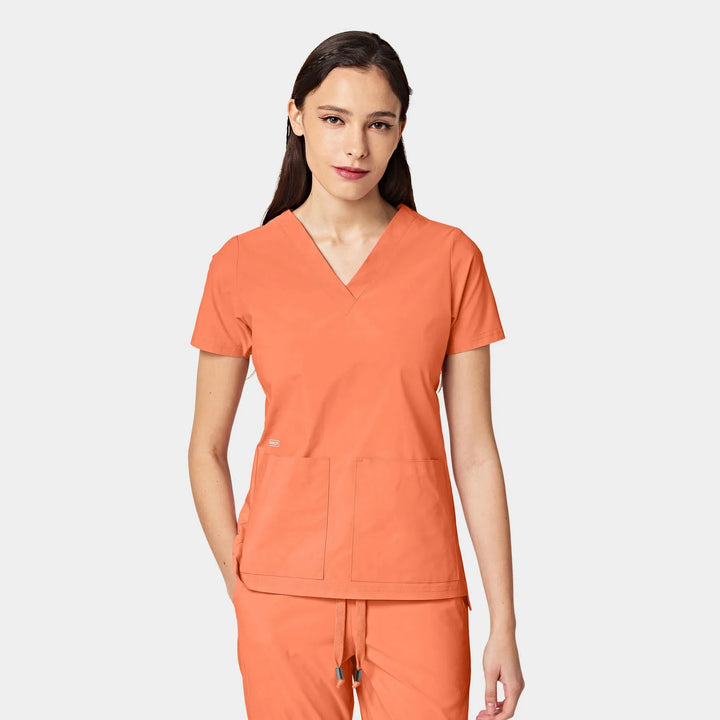 CRESSY Women's ABC Two Pocket V-Neck Scrub Top - Suburban Studios