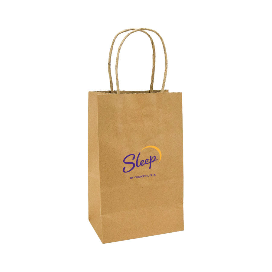 Sleep Inn Branded Kraft Gift Bag Sable Hotel Supply