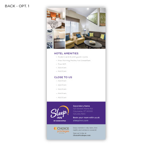 Sleep Rack Card - Sable Hotel Supply