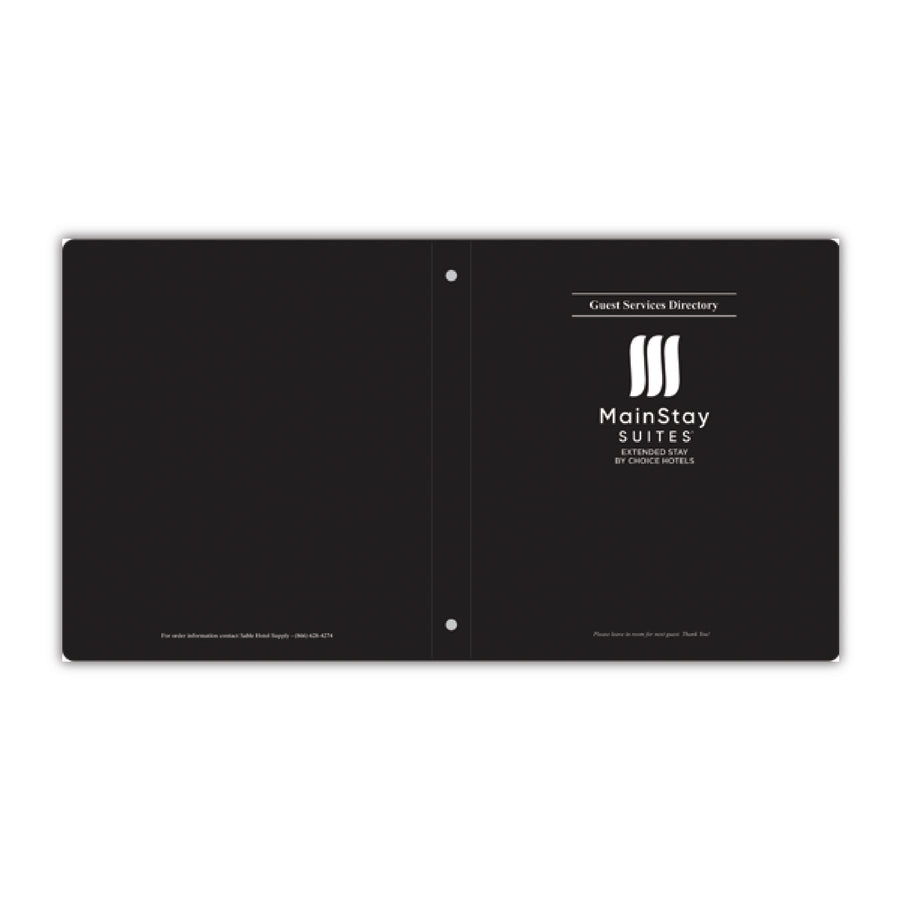 MainStay Suites Guest Room Directory Binder - Sable Hotel Supply
