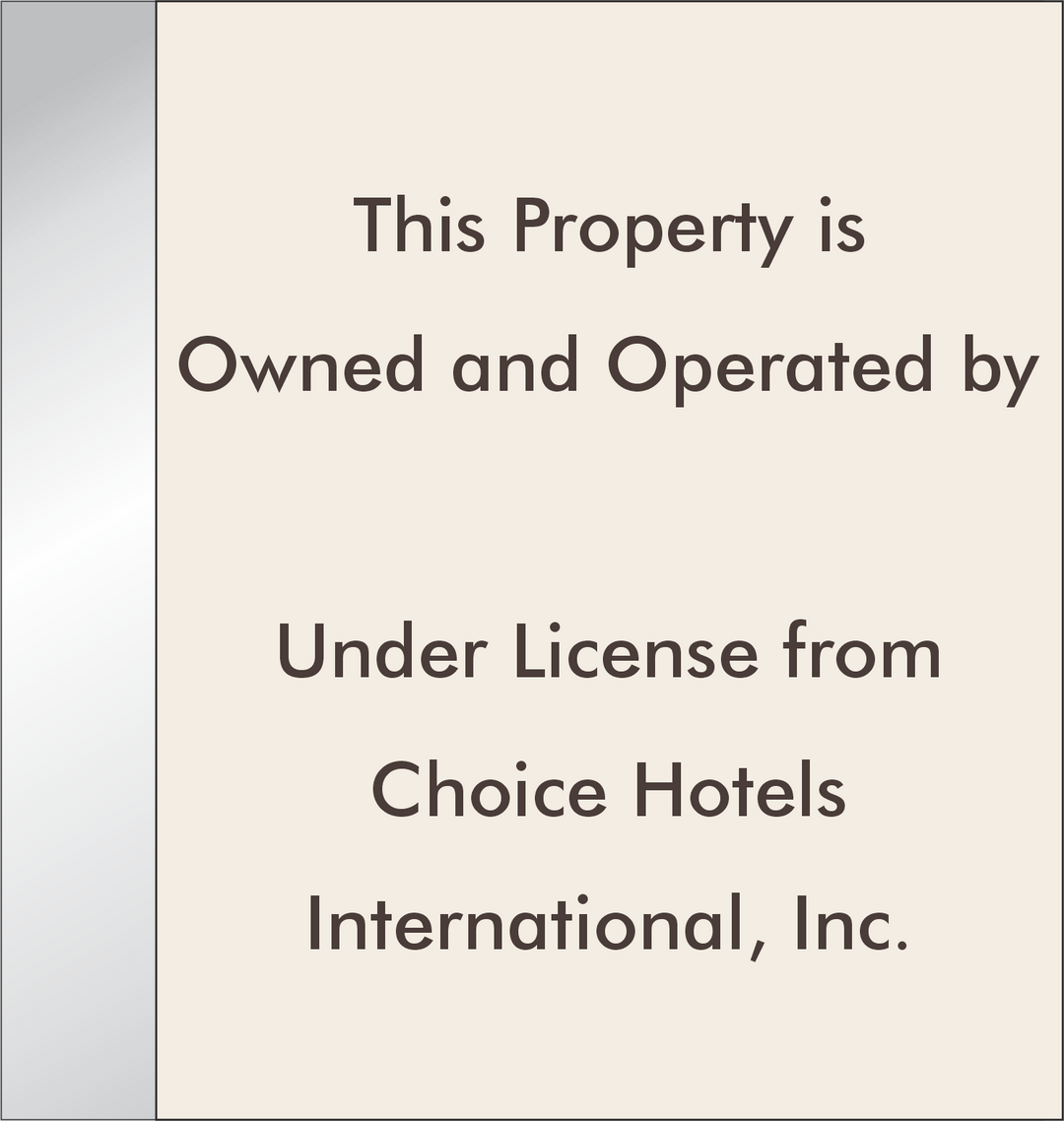 Ownership Sign - Econo Lodge