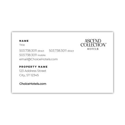 Carte de visite - Ascend