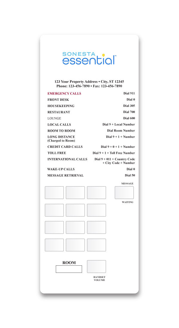 Phone Plates - Sonesta Essentials