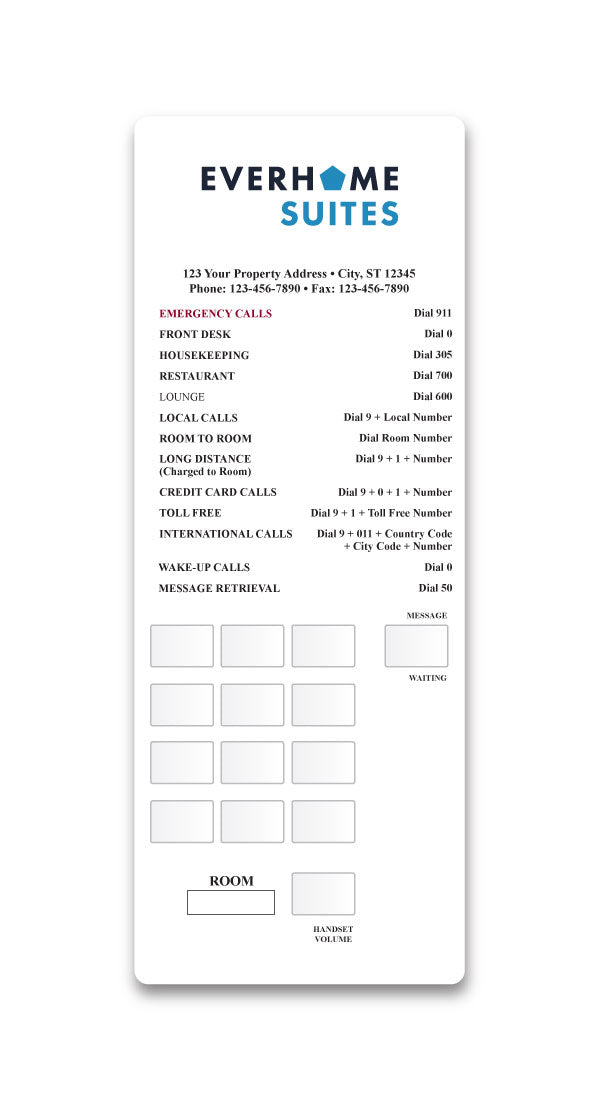 Phone Plates - Everhome Suites