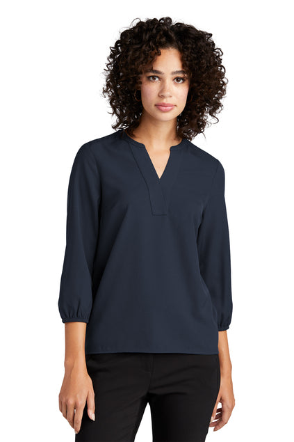 Women's Stretch Crepe 3/4-Sleeve Blouse (No Logo) - Country Inn & Suites