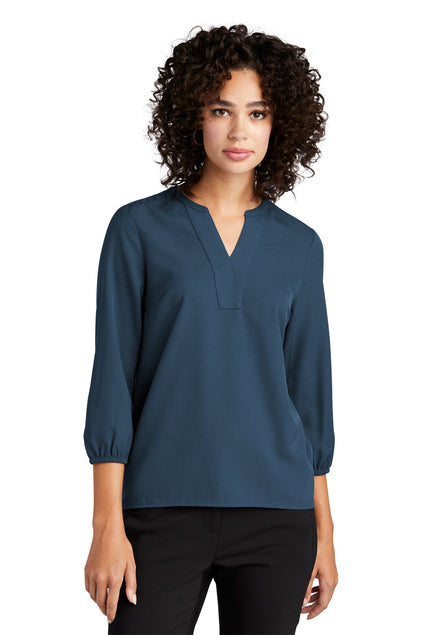Women's Stretch Crepe 3/4-Sleeve Blouse (No Logo) - Country Inn & Suites