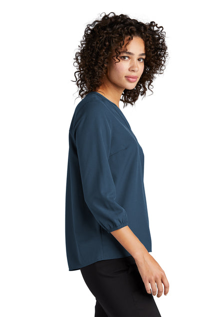 Women's Stretch Crepe 3/4-Sleeve Blouse (No Logo) - Country Inn & Suites