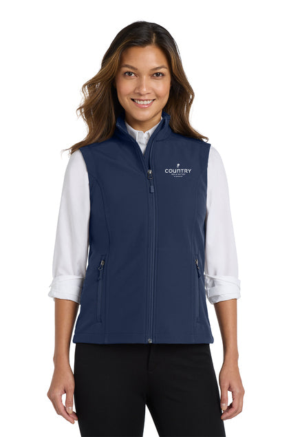 Women's Port Authority Core Soft Shell Vest (Logo) - Country Inn & Suites