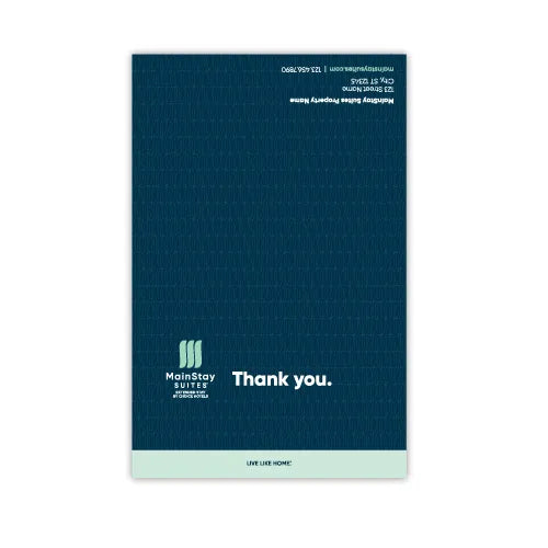 Custom Folded Note Card - MainStay Suites