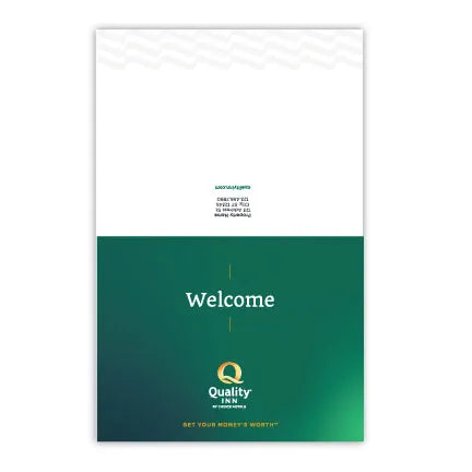 Tarjeta de nota plegada personalizada - Quality Inn