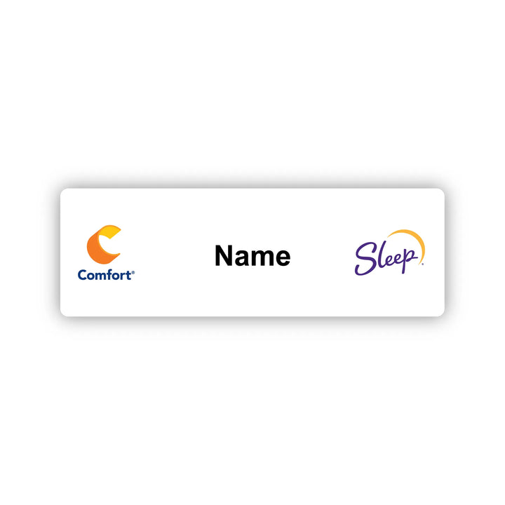 Badge de nom à double marque 3 "x 1" - Comfort & Sleep Inn