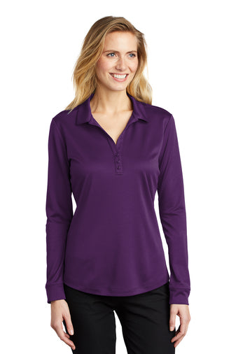 Women's Silk Touch Performance Polo -Long Sleeve-Sleep Inn