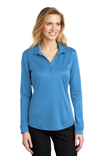 Women's Silk Touch Performance Polo -Long Sleeve- Suburban Studios