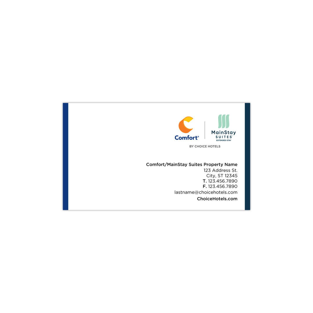 Dual-Brand Business Card - Comfort & MainStay Suites