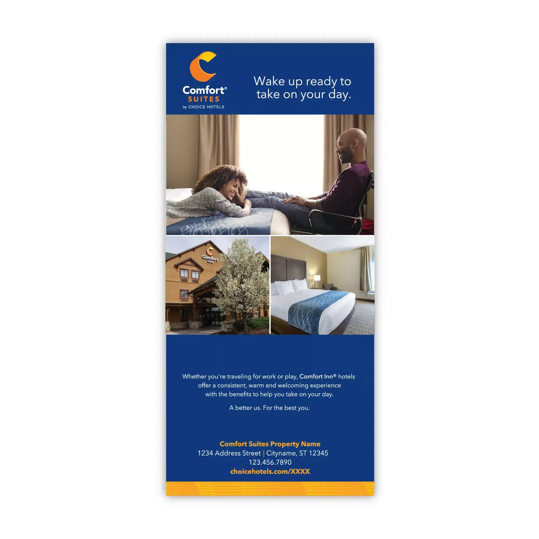 Linen Rack Card Rack Cards for Comfort Inn Properties – Sable Hotel Supply