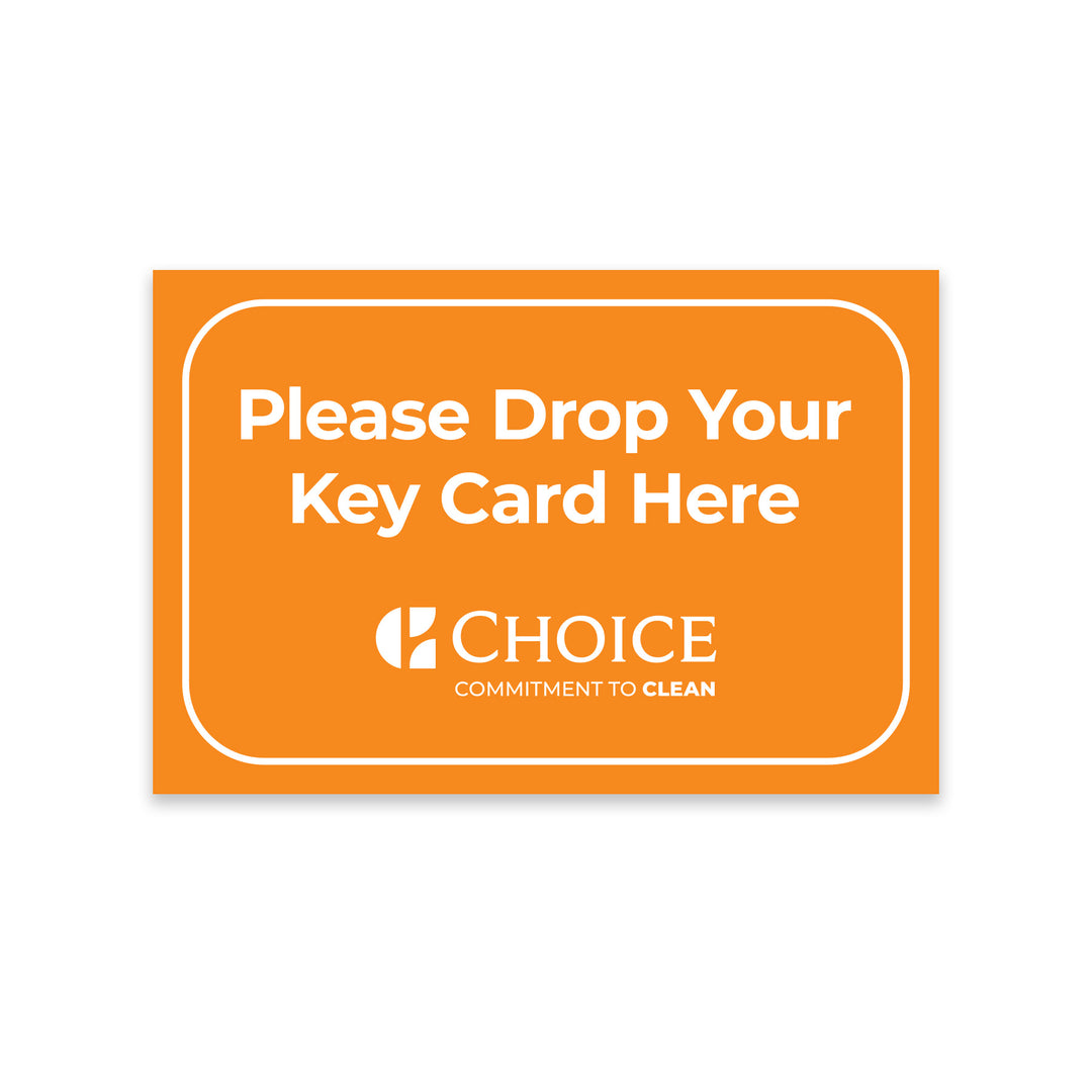 Key Card Drop Box Sign – Sable Hotel Supply