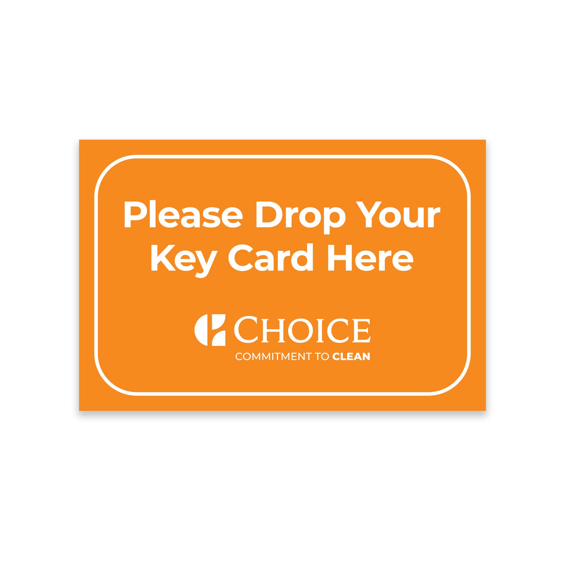 Key Card Drop Box Sign – Sable Hotel Supply