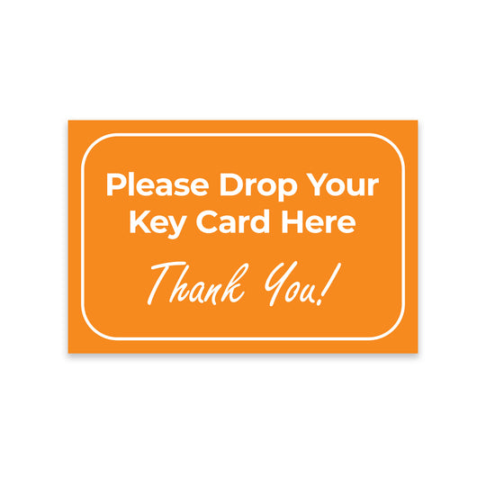 Key Card Drop Box Sign – Sable Hotel Supply