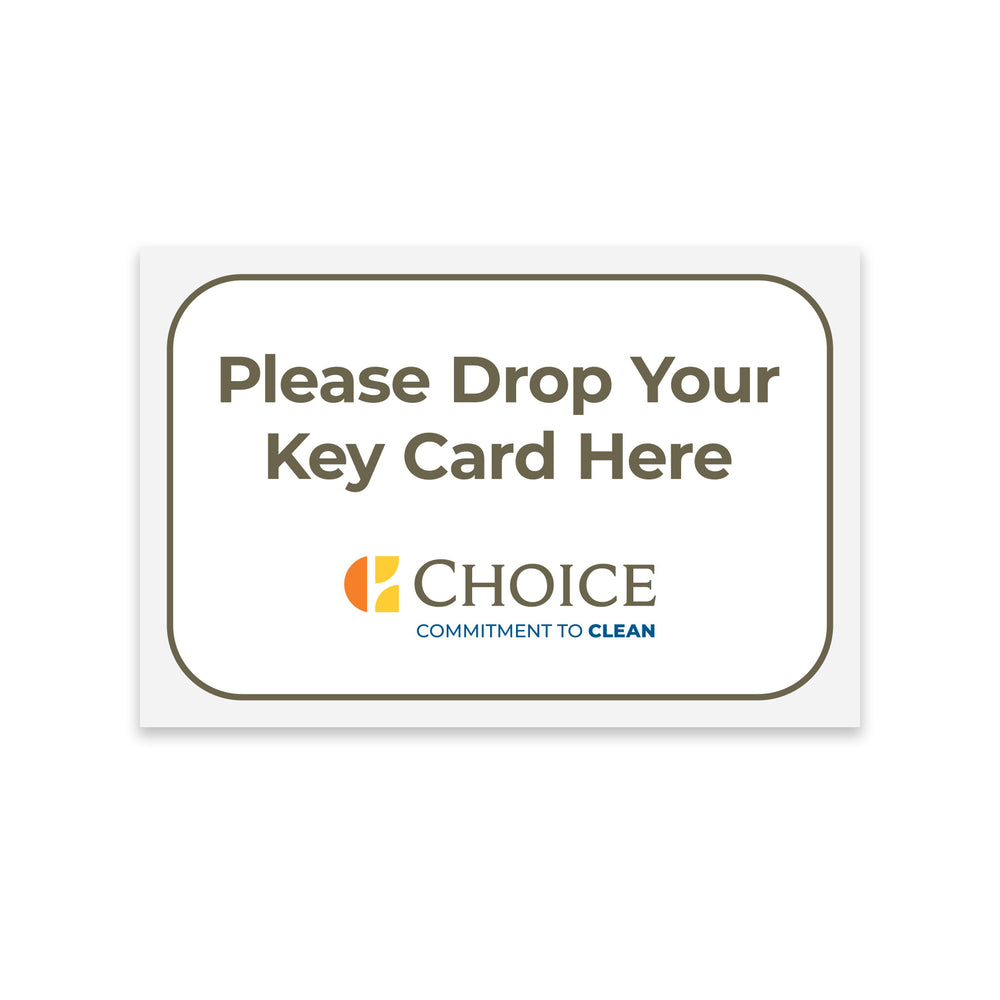 Key Card Drop Box Sign – Sable Hotel Supply