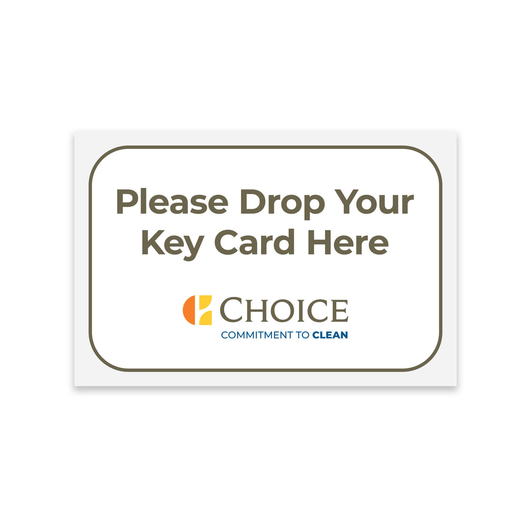 Key Card Drop Box Sign – Sable Hotel Supply