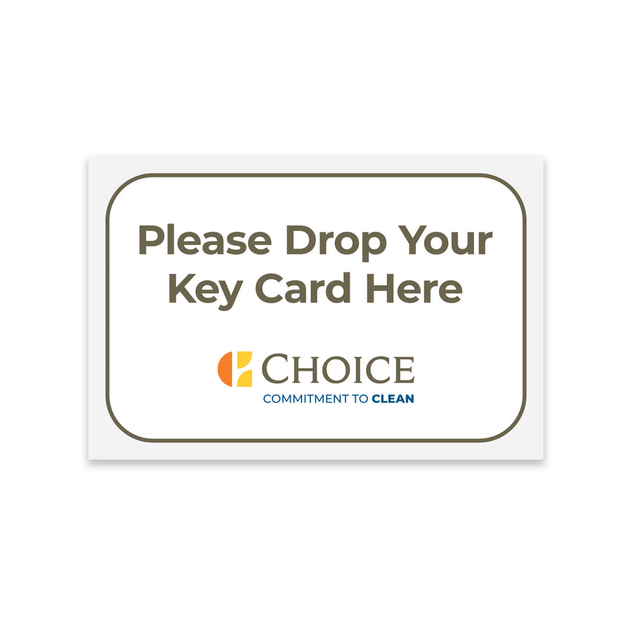 Key Card Drop Box Sign – Sable Hotel Supply