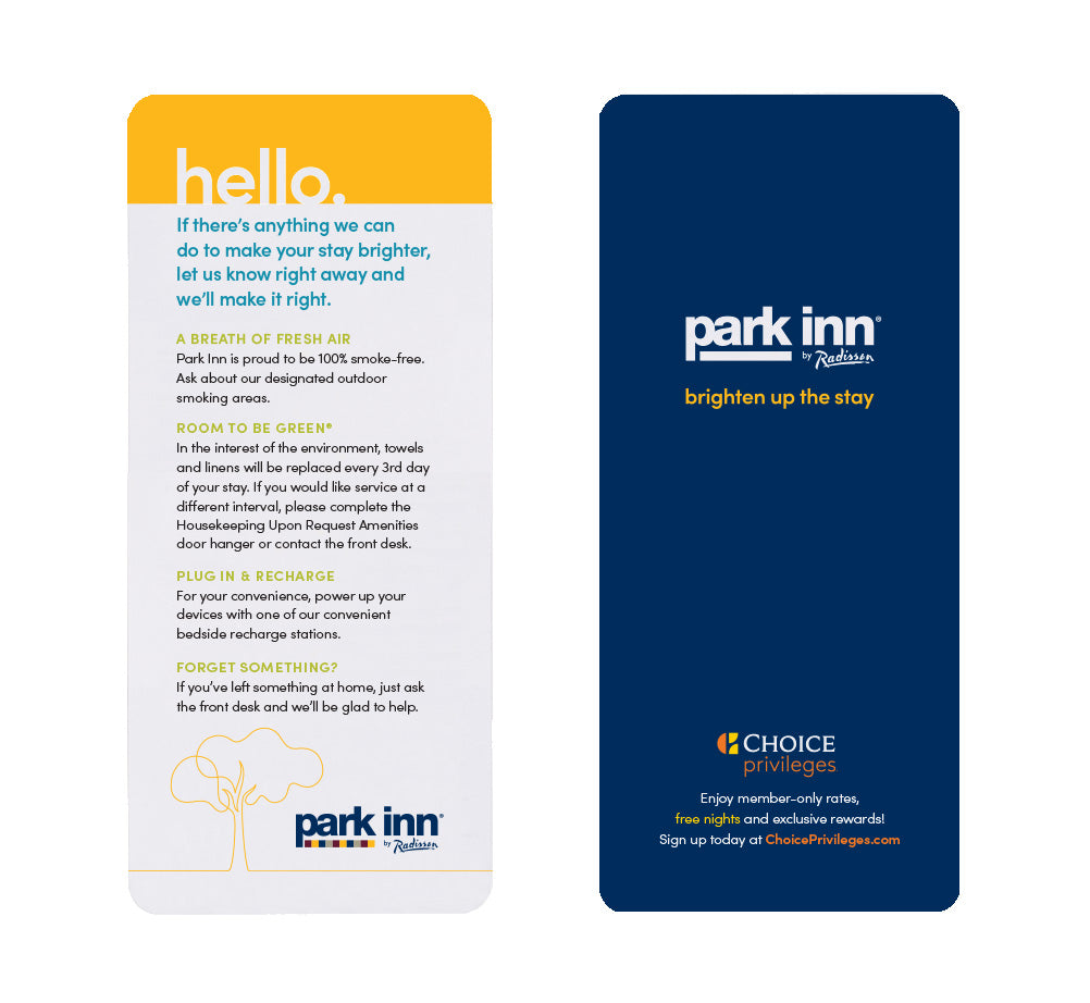 Guest Satisfaction Card - Park Inn