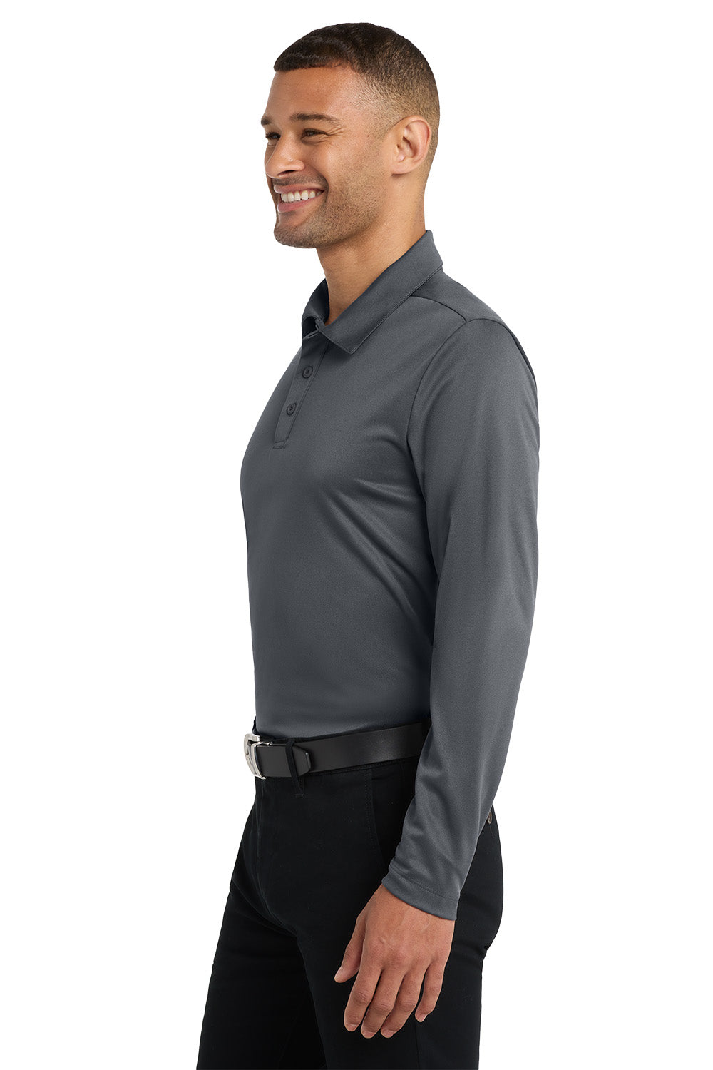 Men's Silk Touch Performance Polo - Long Sleeve - HomeTowne Studios