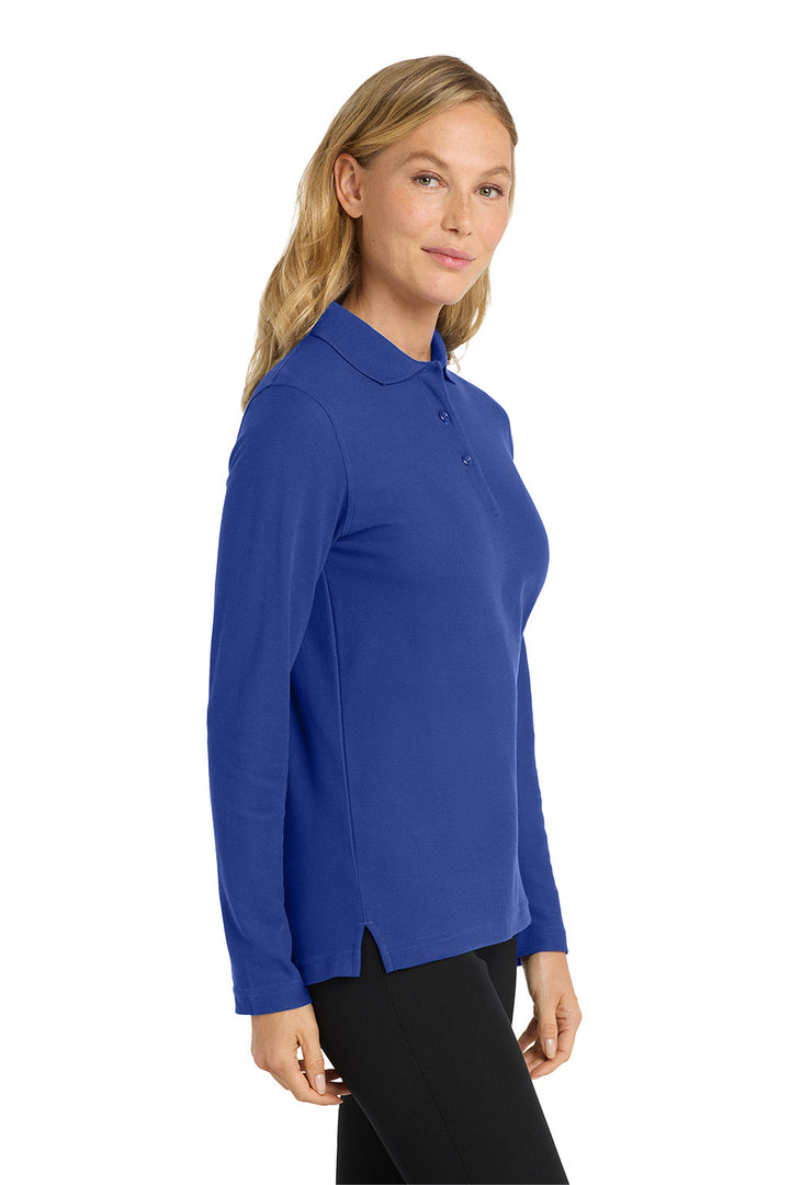 Women's Silk Touch Polo - Long Sleeve - Rodeway Inn