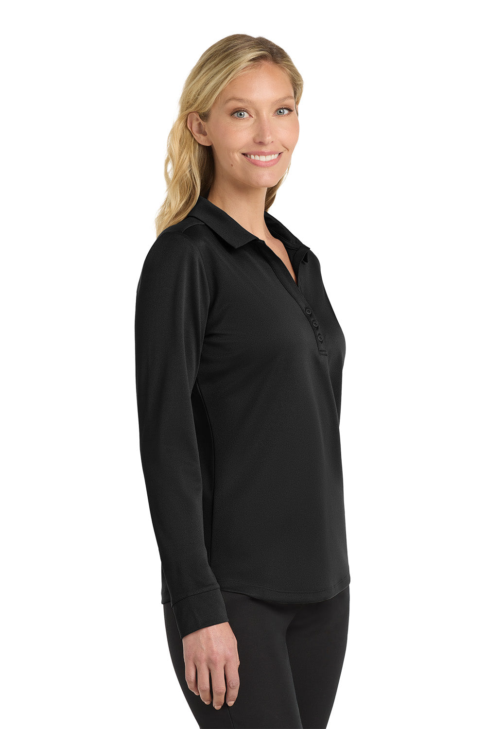 Women's Silk Touch Performance Polo -Long Sleeve- Red Roof Inn
