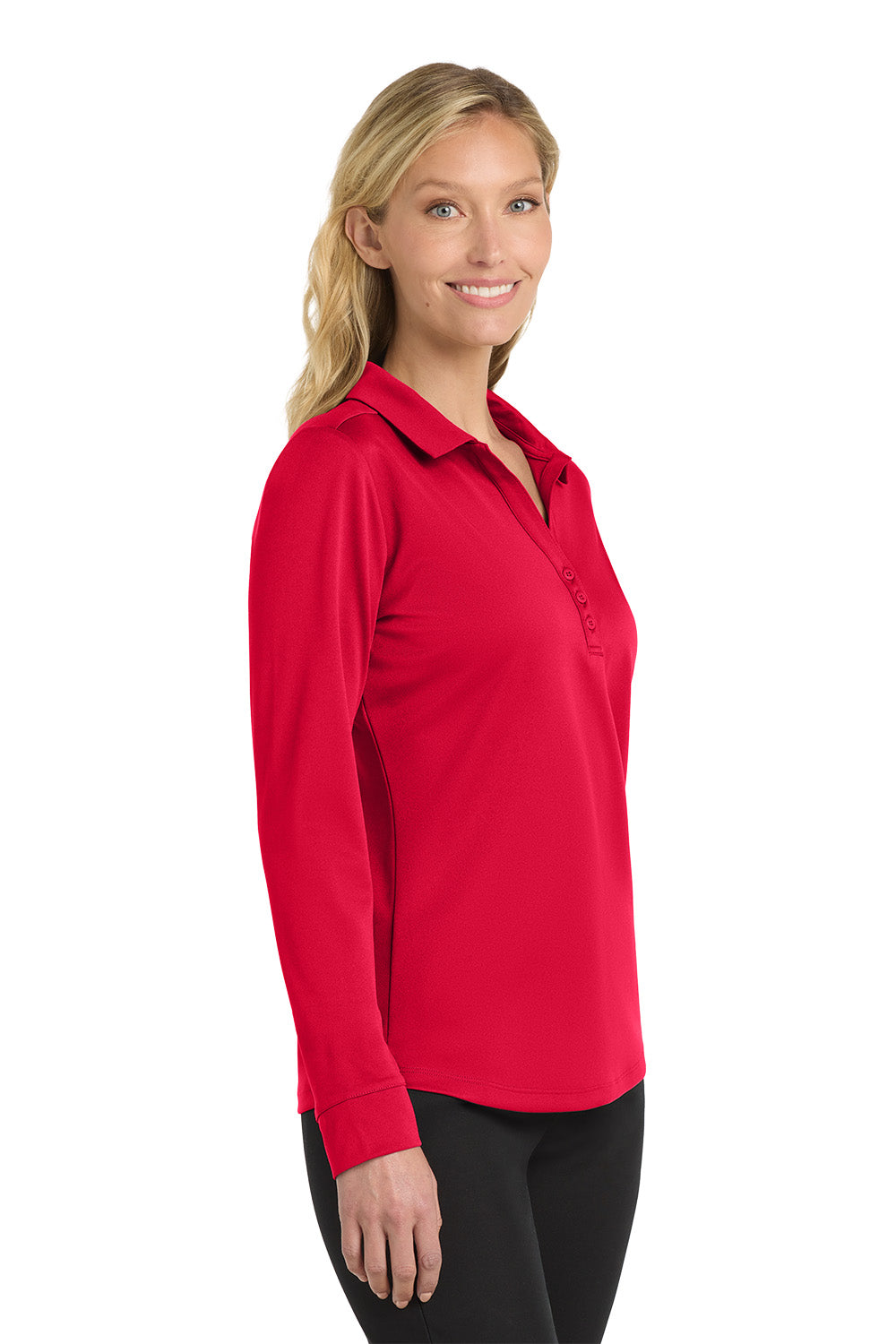 Women's Silk Touch Performance Polo -Long Sleeve- Red Roof Inn