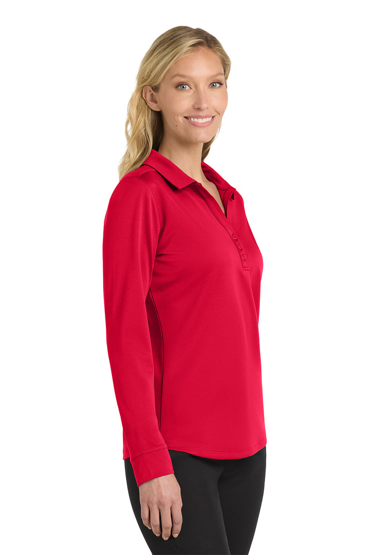 Women's Silk Touch Performance Polo -Long Sleeve- Red Roof Inn
