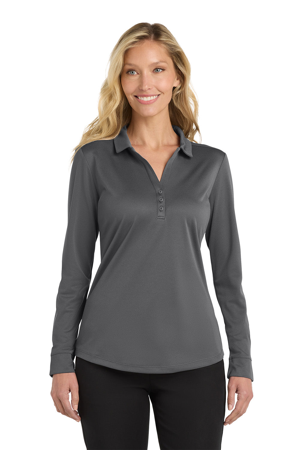Women's Silk Touch Performance Polo -Long Sleeve- Red Roof Inn
