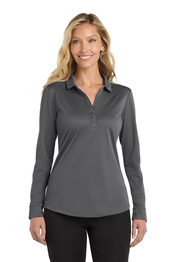 Women's Silk Touch Performance Polo -Long Sleeve- Red Roof Inn