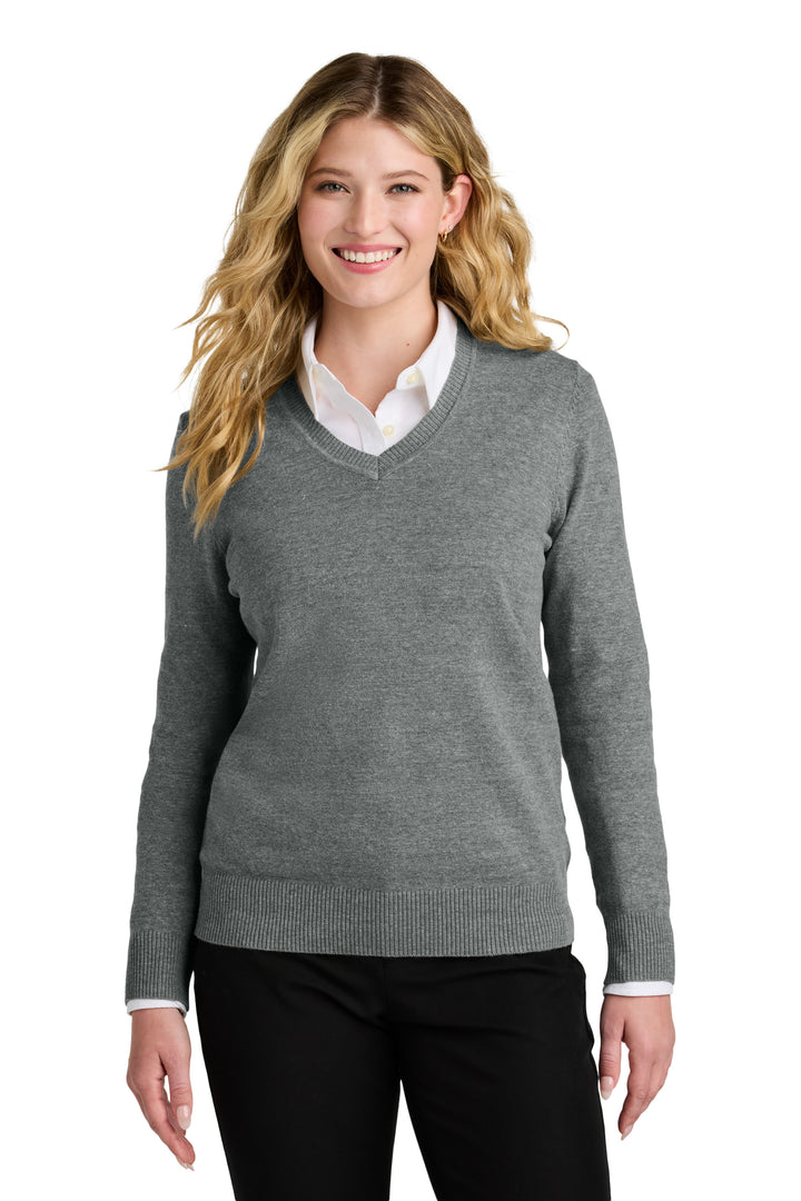 Women's Port Authority® Easy Care V-Neck Sweater (No Logo) - Country Inn & Suites